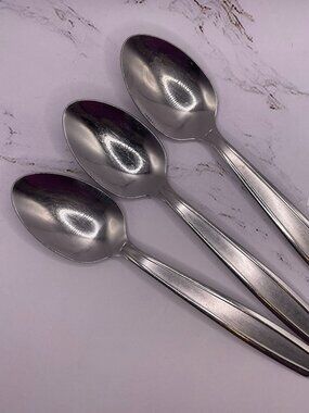 Oneida Satin Shasta Stainless Steel Teaspoons Set of 3 Replacement